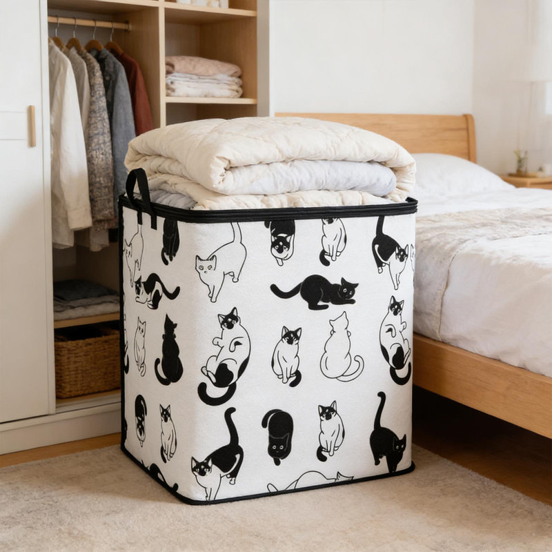 Sac de rangement pour courtepointe grande capacité, White