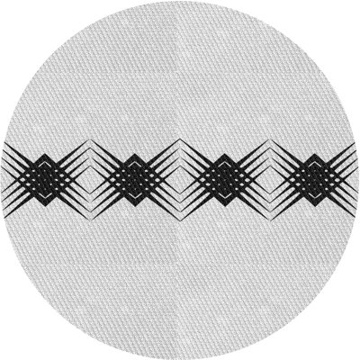 Tapis noir/crème à tisser électrique