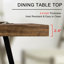 Table de salle à manger en bois 70,9 po en noyer