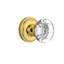 Classic Rosette with Round Clear Crystal Door Knob-11743476-11743473