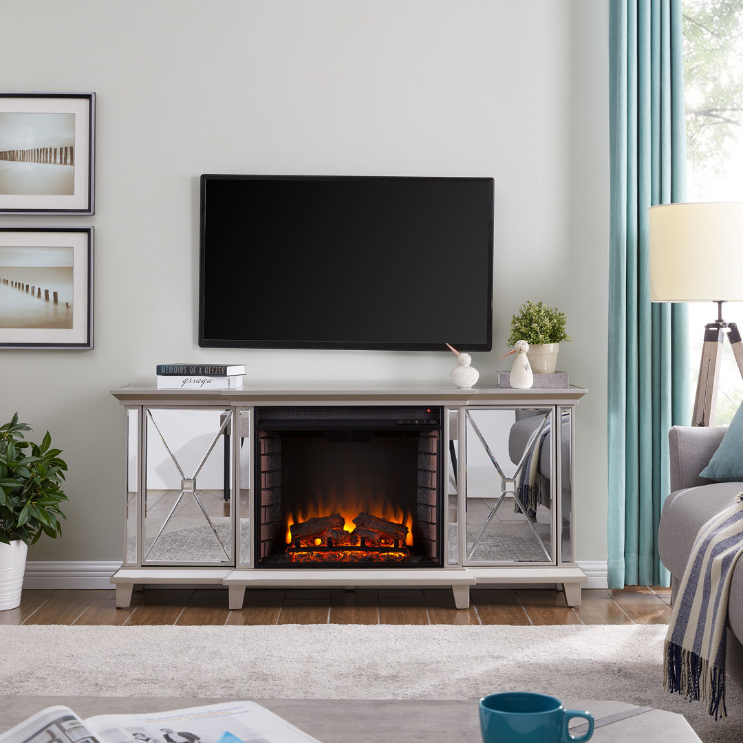 Katrien Unfinished for TVs up to 56" with Fireplace Included Rosdorf Park