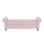 Banc de lit en velours rose