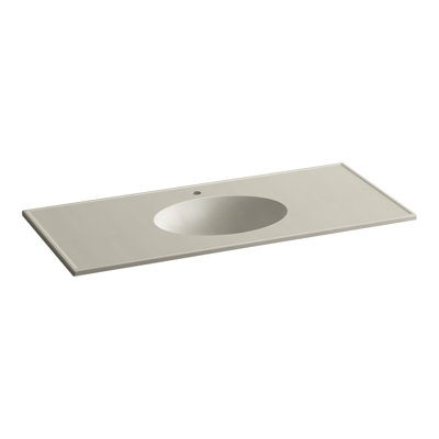 Lavabo de salle de bain rectangulaire à double fixation en céramique avec trop-plein Impressions
