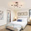 Coblitz 6 - Light 62cm Dimmable Sputnik Sphere Semi Flush Mount Chandelier