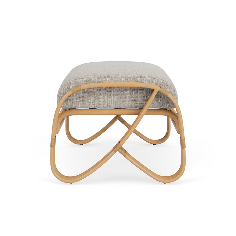 Riviera Outdoor Ottoman, Friendly Flax