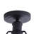 1-Light Black Finish Semi-Flush Mount Light