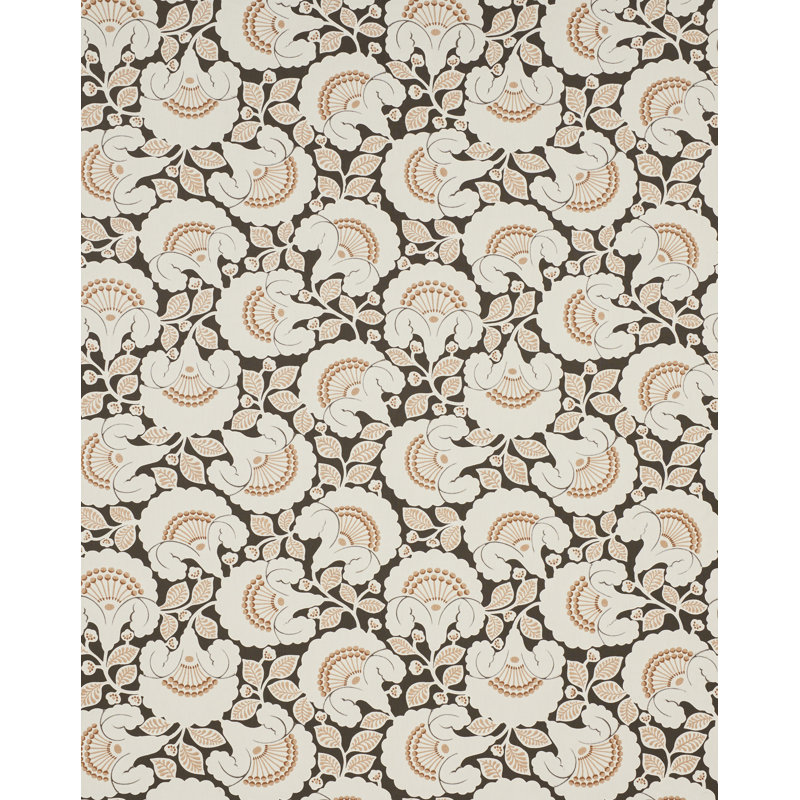 Jackie Applique Embroidery Fabric, Brown