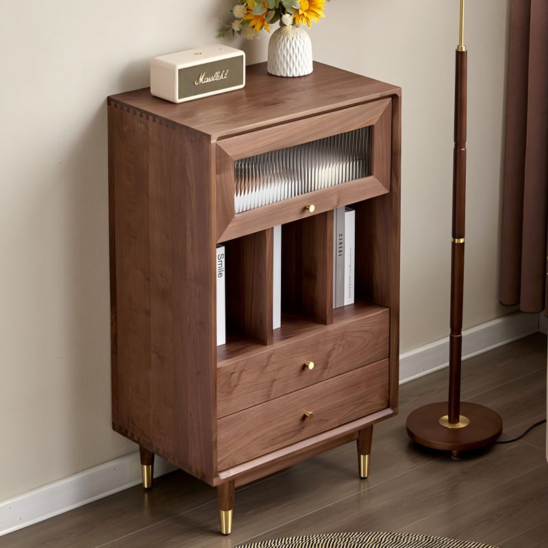 23.62"Brown Style Creative Solid Wood Bookshelf