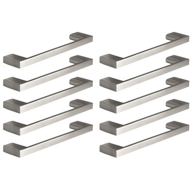 10-pack Caster Cabinet Pulls, 3-3/4 Inch (95.25mm) Center To Center Drawer Pulls, Satin Nickle Cabinet Handles
