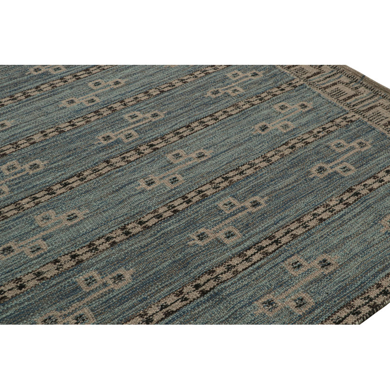 Scandinavian Wool Geometric Area Rug, Rectangle 12' x 15'