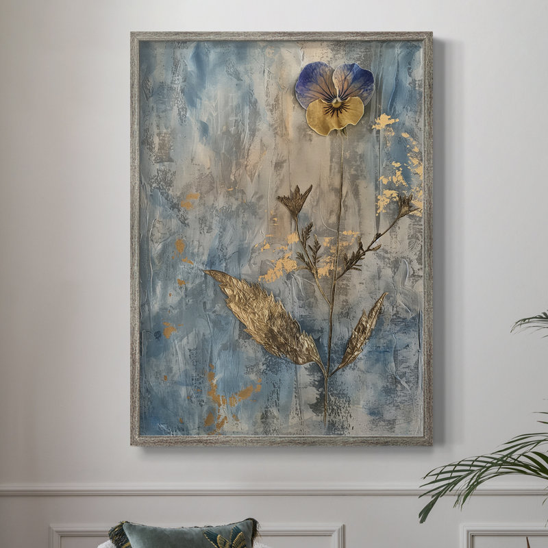 Reproduction encadrée FLORAL Series XLIX - bois massif, H 11 po x l 9 po