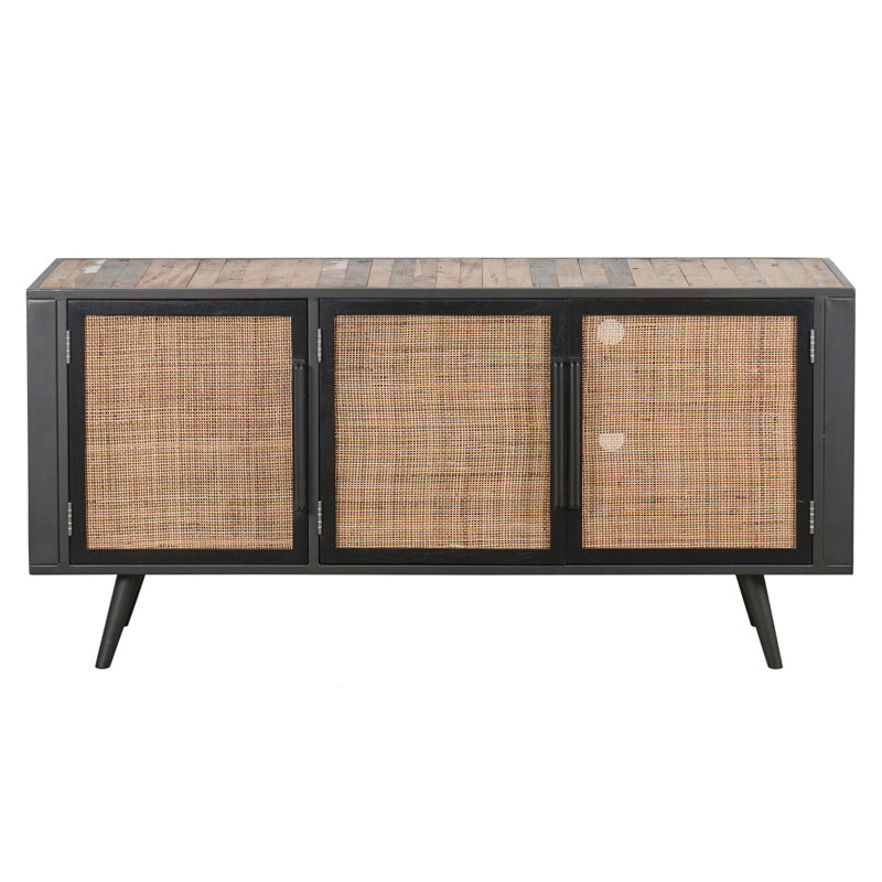 Meuble télé pour téléviseur de 70 po ou moins Hardesty, Bois de bateau naturel