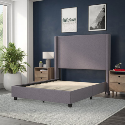 Bailynn Upholstered Platform Bed with Channel Stitched Headboard