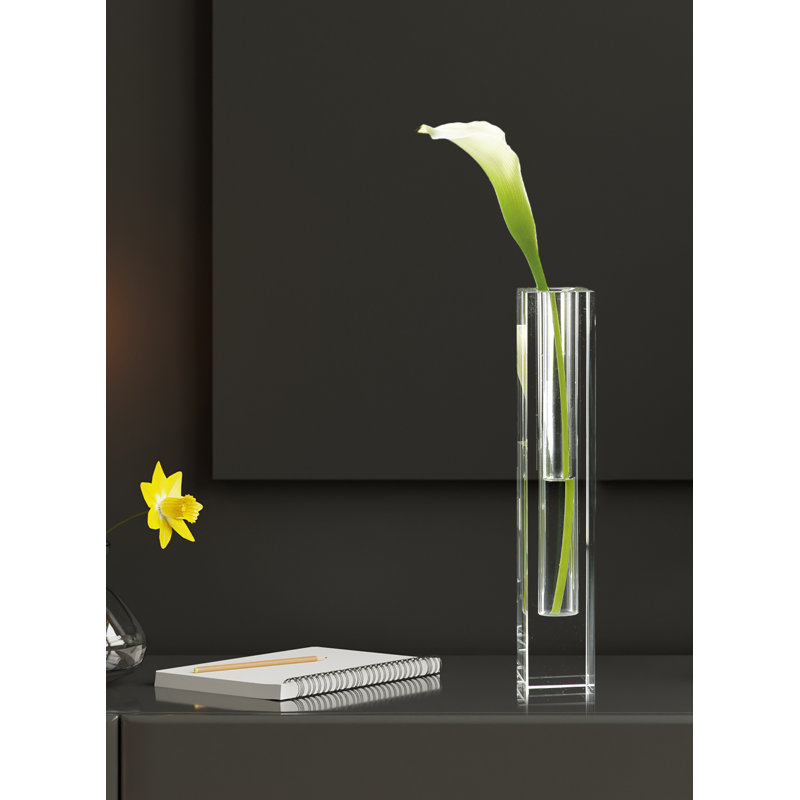 Vase en cristal Serene Spaces Living, H 9 po x l 1,25 po x P 1,25 po