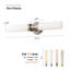 Luminaires de salle de bain en nickel brossé, 2 lumières de meuble-lavabo avec abat-jour en verre blanc, appliques murales modernes, ampoules E26 T10 (exclues)