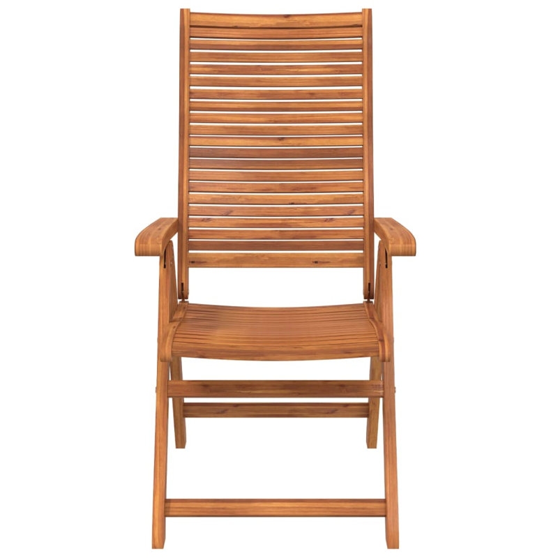 Solid Wood Garden Chair With Cushion Folding Chair Set