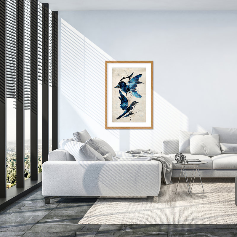Nature Inspired Blue Birds, 24" H x 16" W
