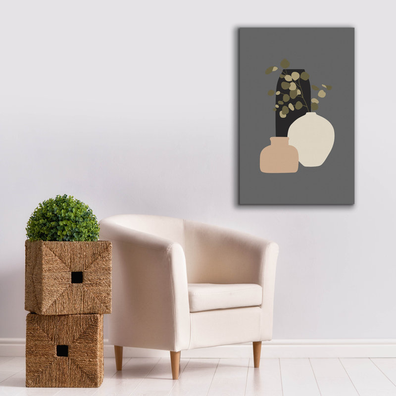 «Three Vases 3» par Incado, art mural sur toile, H 40 po x l 26 po x P 1,5 po