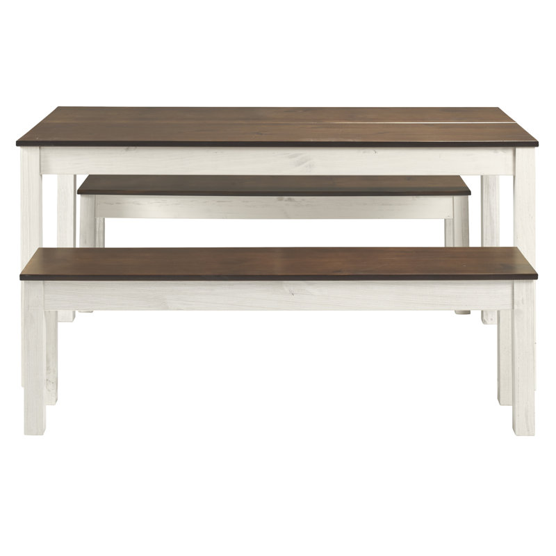 Poppy-Jane 6 - Person Pine Solid Wood Solid Wood Top Four Leg Dining Set