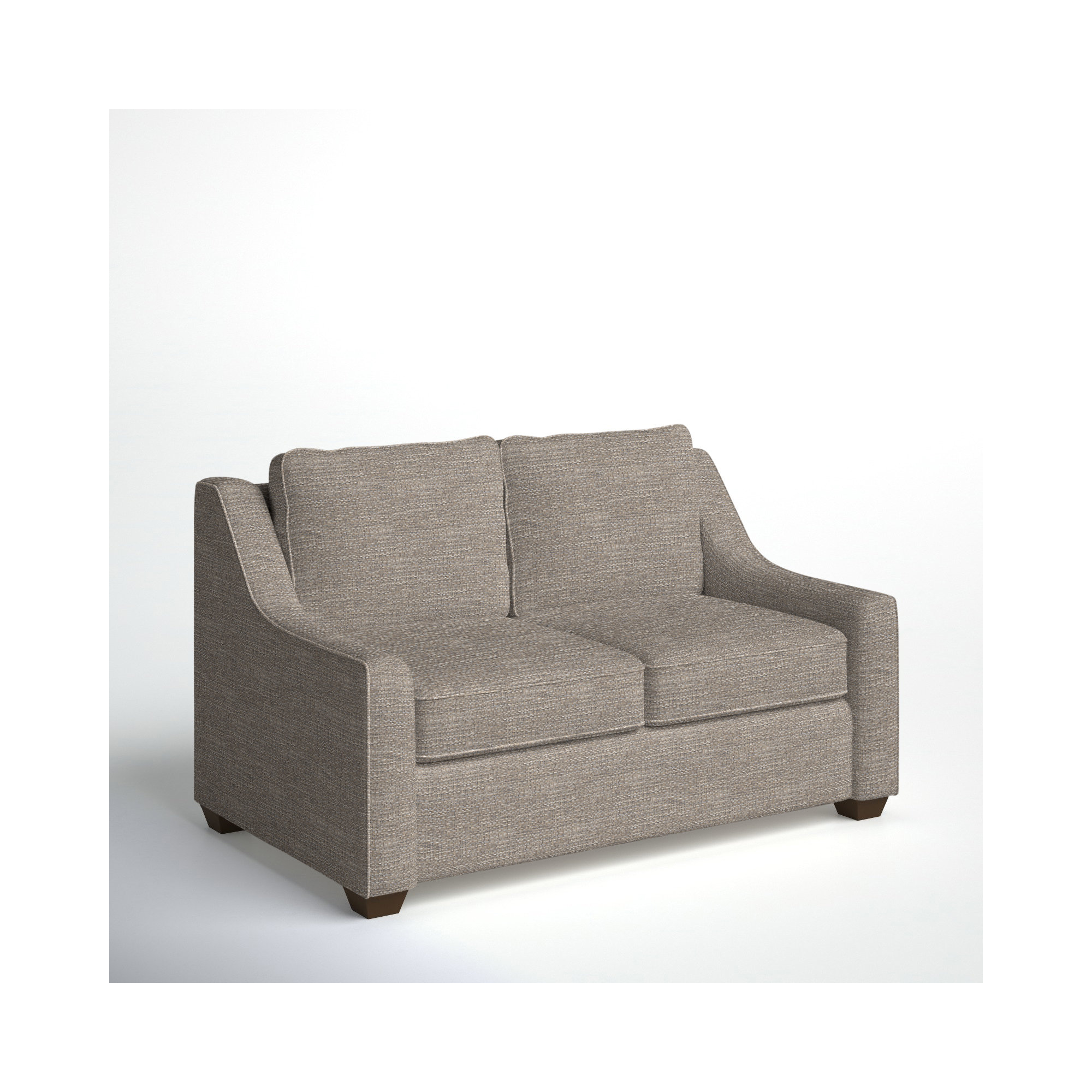 Gemi 56.5'' Upholstered Loveseat, Drusky Linen Sustain® Basketweave