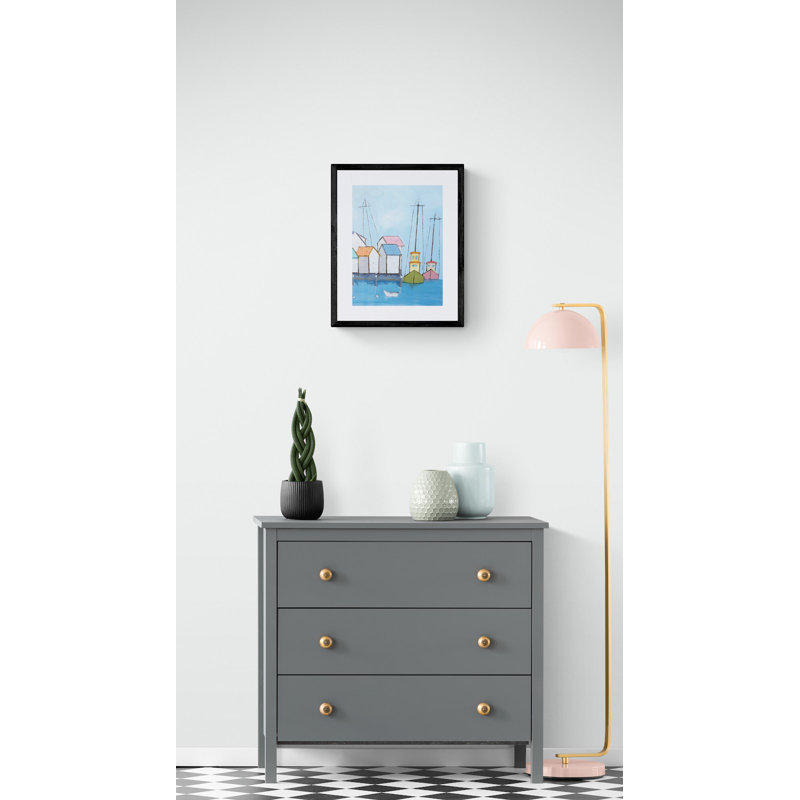 Harbor Town Print by Phyllis Adams