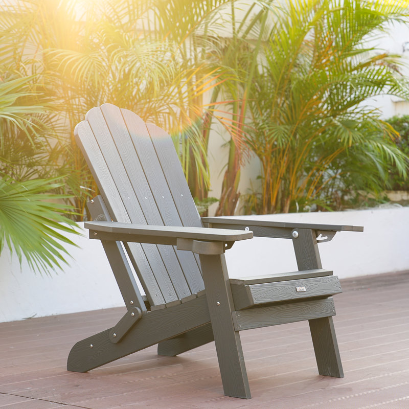Chaise Adirondack pliable pour l'extérieur Alexander, gris