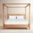 Xaydin Canopy Bed In Brushed Acacia-1990108012