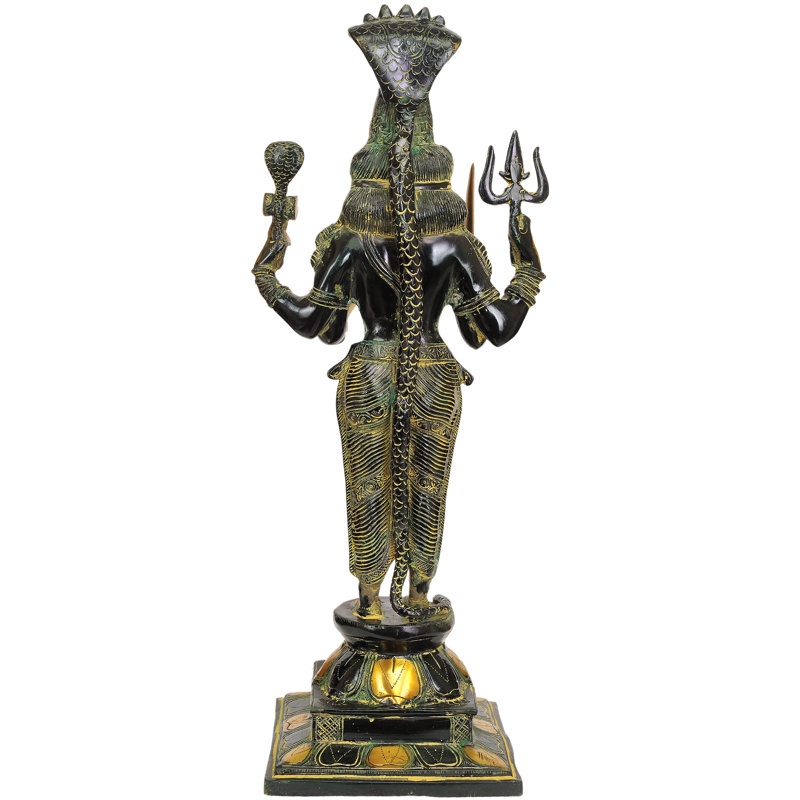 Déesse Mariamman, objet décoratif, Noir / vert / Chola