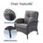 Aluel 5-Pieces Outdoor Wicker Chairs & Square Fire Pit Table Conversation Set With Cushions-633589348