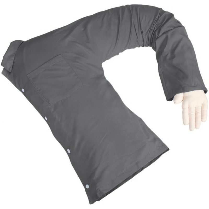 Coussin en coton Boyfriend, Gris
