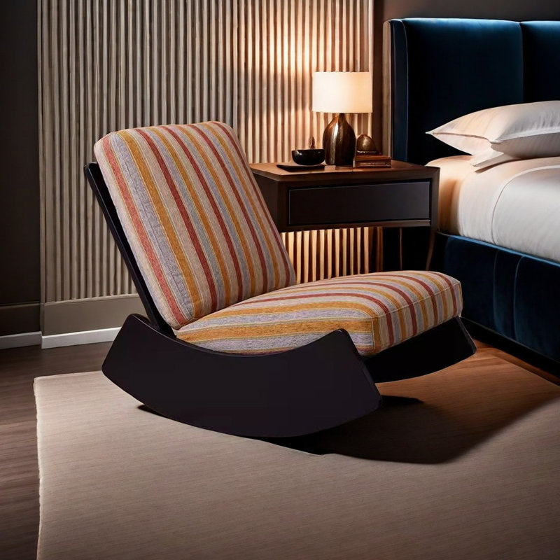 Chaise berçante en bois massif