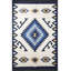 Tapis décoratif bleu traditionnel lavable à la machine-195404835