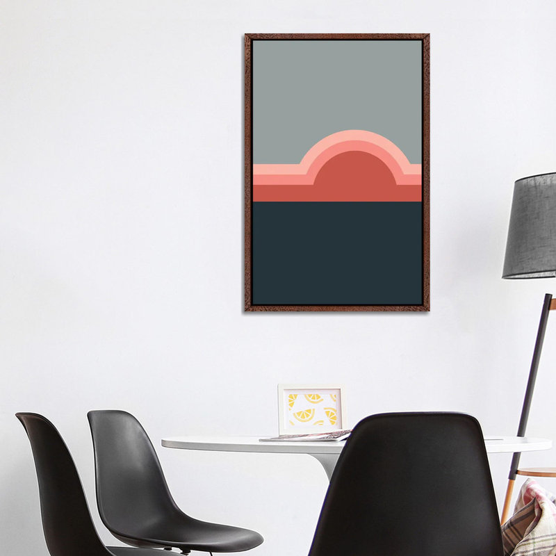Modern Geometric XXXIII - Print on Canvas, Brown Framed, 101.6 cm H x 66.04 cm W