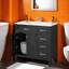 Meuble-lavabo 36 po avec lavabo en céramique - poignées argentées, 3 tiroirs, structure en bois massif-1819327276-1819327280