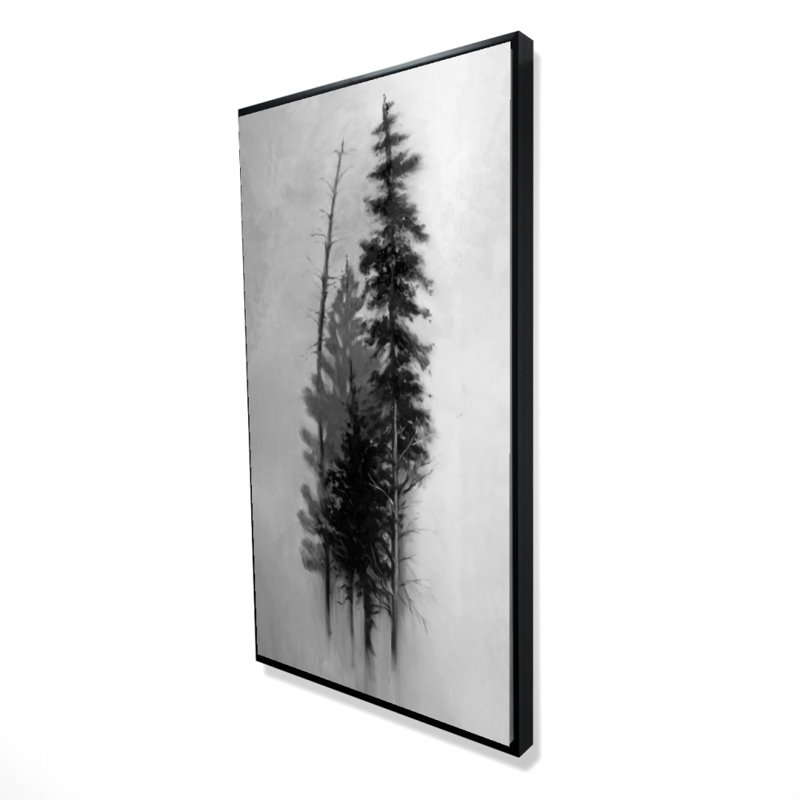 Silhouette of trees - 24"x48" Framed canvas