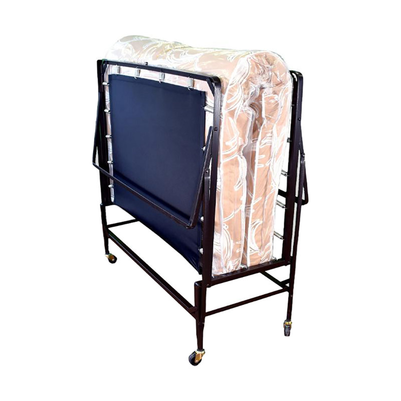Lit pliant avec matelas en fibre Ozias, Simple