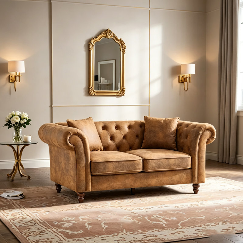 Divan Chesterfield, Brun