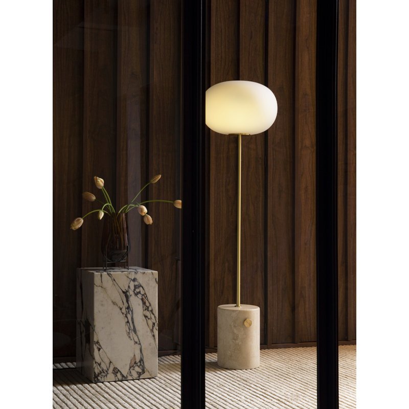 Plinth Marble End Table, Calacatta Viola, 20.1" H x 11.8" W x 11.8" D