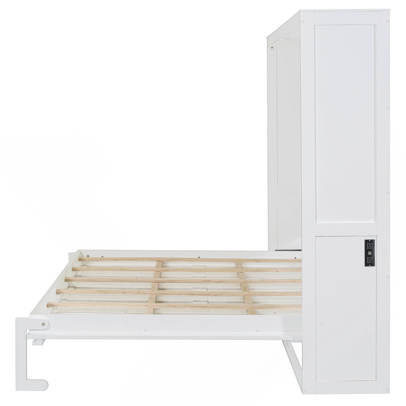 Queen  Size Murphy Bed Wall Bed,White
