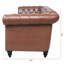 Canapé Chesterfield 84,65 po en polyuréthane à accoudoirs roulés Chesterfield.-1270911962