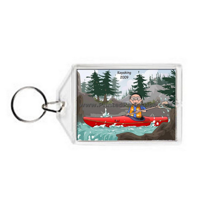 Personalized Kayak - Male Acrylic Key Chain