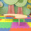Table d'activité demi-lune en plastique pour enfants