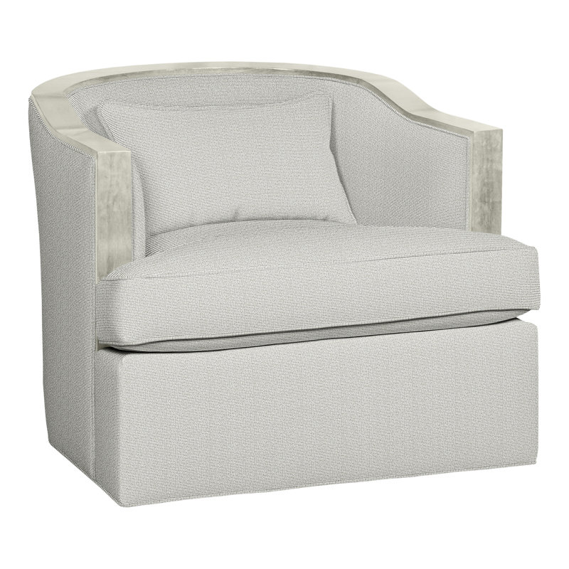 Fauteuil d'appoint pivotant Thom Filicia, Callaloo coton, Wrenn