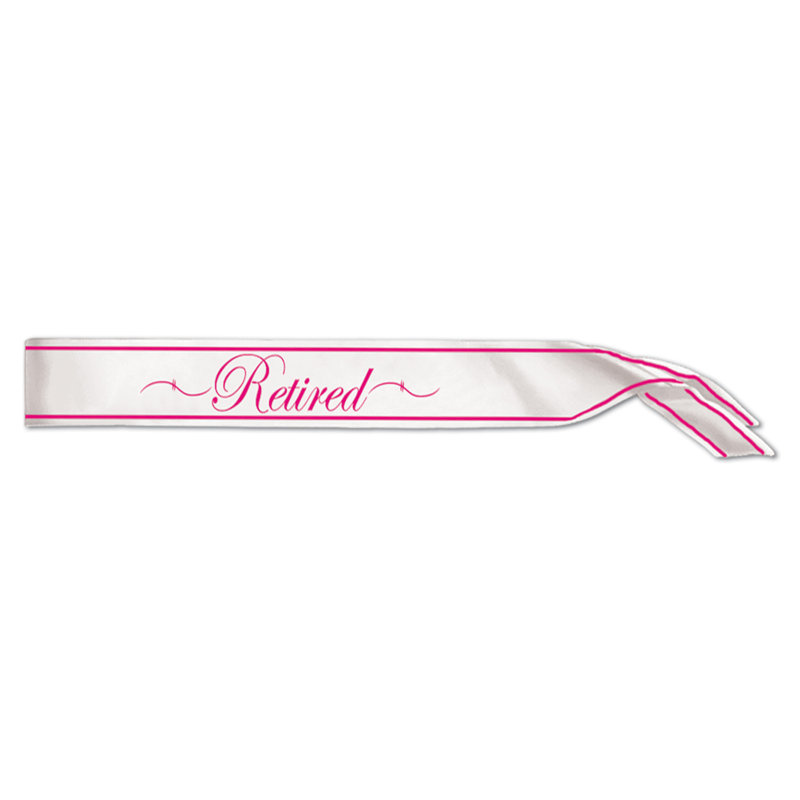 Ceinture de retraite en satin - 33 po x 4 po - paquet de 6