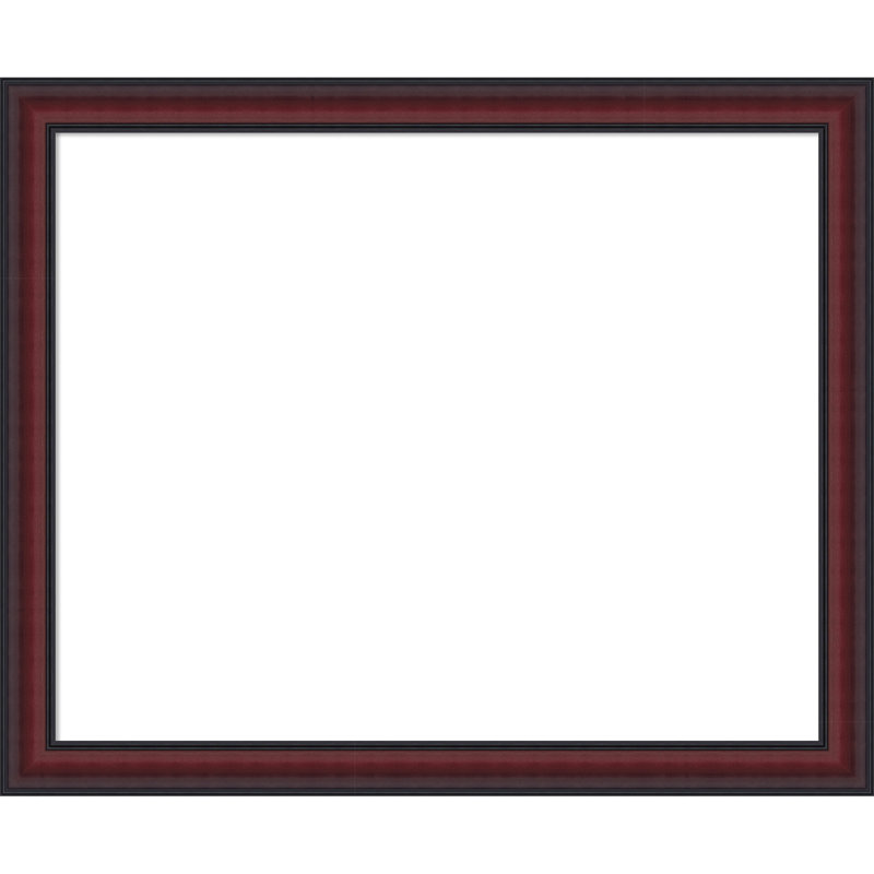 Tableau magnétique effaçable à sec avec cadre en cerisier Dalat, H 28 po x l 34 po
