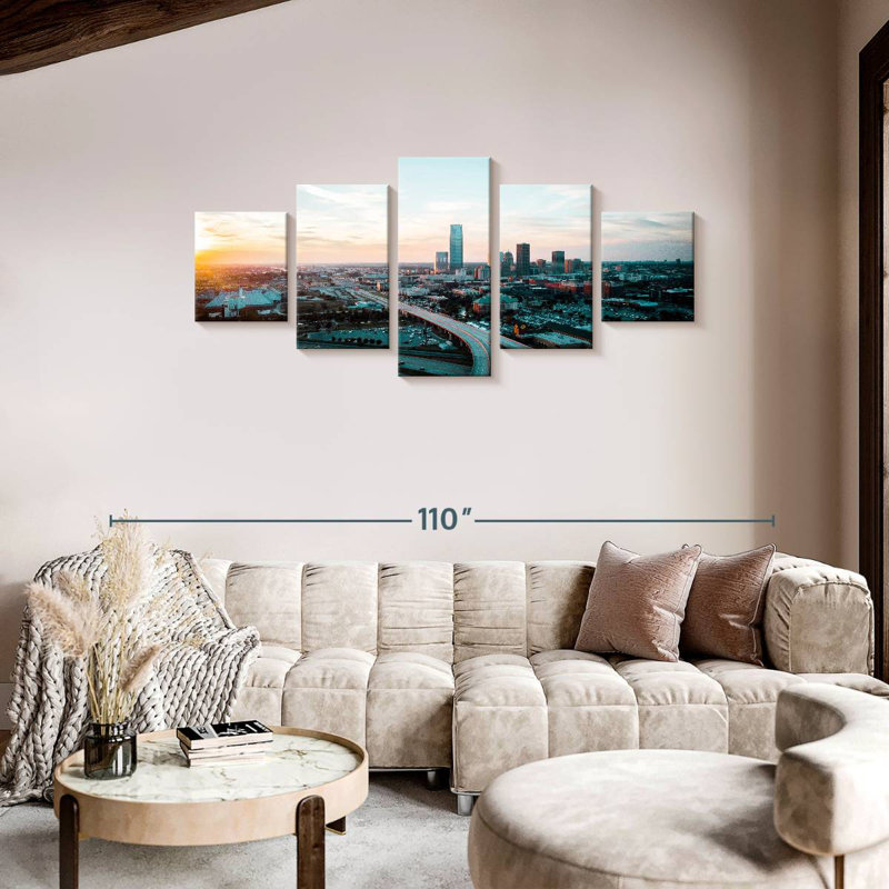 Oklahoma City View, 36" H x 80" W