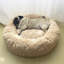 Almaguer Calming Round Donut Plush Dog Cuddler Bed-695170518-691327568