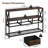 47'' Farmhouse Console Table With 3 Drawers And Open Shelf, Sofa Table Behind Couch For Living Room, Entryway, Hallway, Foyer, Rustic Brown