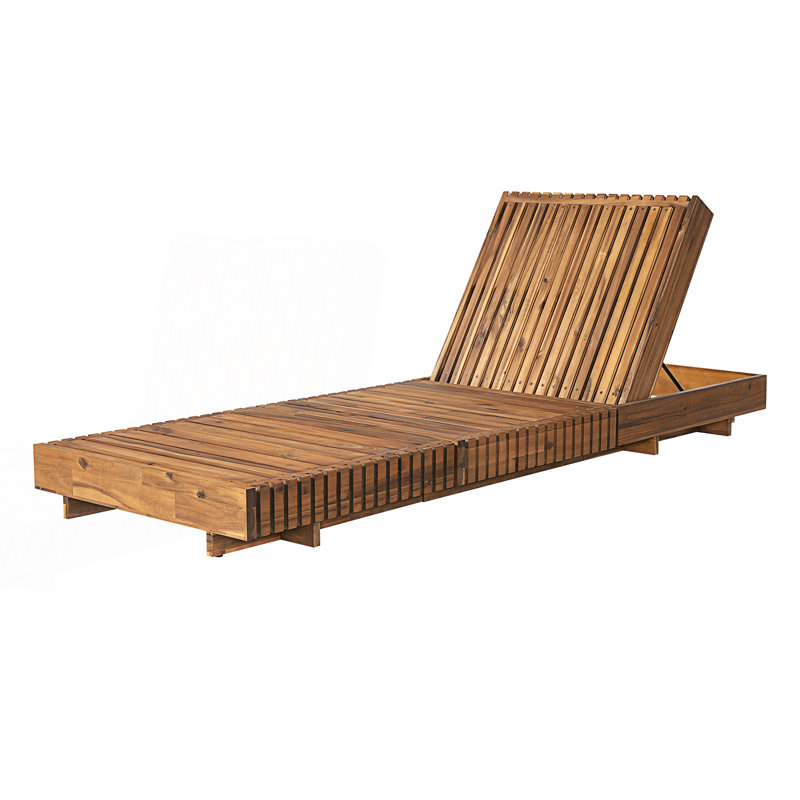 Chaise longue avec coussin confortable, Gris foncé