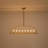 8 - Light Metal Oval  Desgin Candle Style Linear Chandelier